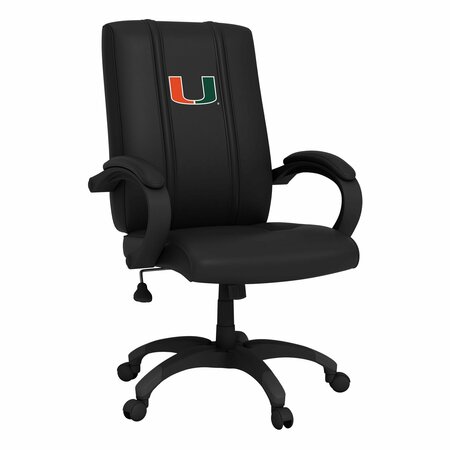 DREAMSEAT Office Chair 1000 with Miami Hurricanes Logo XZOC1000-PSCOL12110